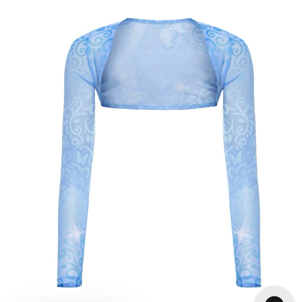 Blue Patterned Women's shrug
